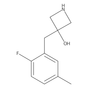 3-[(2-Fluoro-5-methylphenyl)methyl]azetidin-3-ol结构式