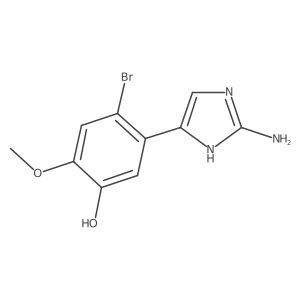5-(2-amino-1H-imidazol-5-yl)-4-bromo-2-methoxyphenol Structure