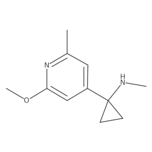 1-(2-methoxy-6-methylpyridin-4-yl)-N-methylcyclopropan-1-amine结构式