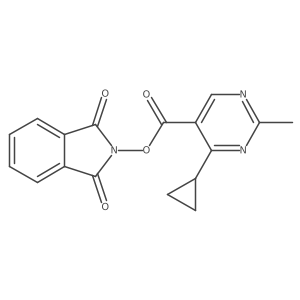 1,3-dioxo-2,3-dihydro-1H-isoindol-2-yl 4-cyclopropyl-2-methylpyrimidine-5-carboxylate Structure