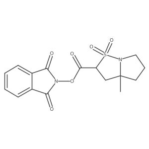 rac-1,3-dioxo-2,3-dihydro-1H-isoindol-2-yl (2R,3aS)-3a-methyl-1,1-dioxo-hexahydro-1lambda6-pyrrolo[1,2-b][1,2]thiazole-2-carboxylate结构式