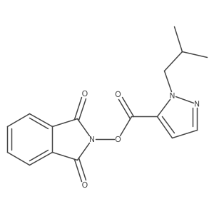 1,3-dioxo-2,3-dihydro-1H-isoindol-2-yl 1-(2-methylpropyl)-1H-pyrazole-5-carboxylate结构式