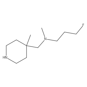4-Piperidinemethanamine, N-(3-fluoropropyl)-N,4-dimethyl-结构式
