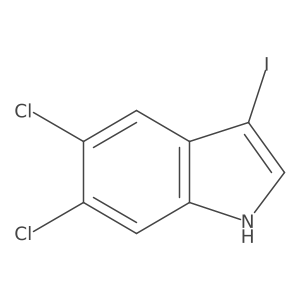 5,6-Dichloro-3-iodo-1H-indole结构式
