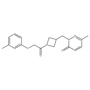 6-Methyl-2-({1-[2-(3-methylphenoxy)acetyl]azetidin-3-yl}methyl)-2,3-dihydropyridazin-3-one结构式