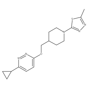 3-Cyclopropyl-6-{[1-(5-methyl-1,3,4-thiadiazol-2-yl)piperidin-4-yl]methoxy}pyridazine结构式
