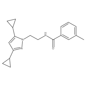 N-[2-(3,5-dicyclopropyl-1H-pyrazol-1-yl)ethyl]-3-methylbenzamide Structure