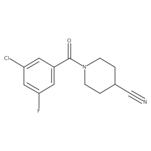 1-(3-Chloro-5-fluorobenzoyl)piperidine-4-carbonitrile Structure