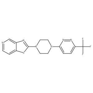 3-(4-{[1,3]Thiazolo[4,5-c]pyridin-2-yl}piperazin-1-yl)-6-(trifluoromethyl)pyridazine Structure