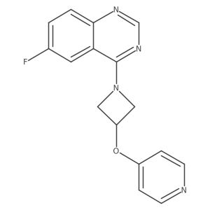 6-Fluoro-4-[3-(pyridin-4-yloxy)azetidin-1-yl]quinazoline结构式