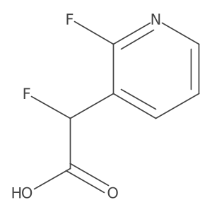 2-Fluoro-2-(2-fluoropyridin-3-YL)acetic acid Structure