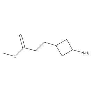 Methyl 3-(3-aminocyclobutyl)propanoate结构式