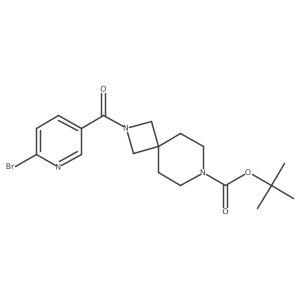 Tert-butyl 2-(6-bromopyridine-3-carbonyl)-2,7-diazaspiro[3.5]nonane-7-carboxylate结构式