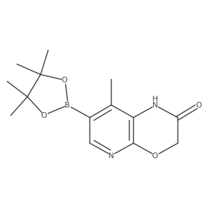 8-methyl-7-(4,4,5,5-tetramethyl-1,3,2-dioxaborolan-2-yl)-1H-pyrido[2,3-b][1,4]oxazin-2-one结构式