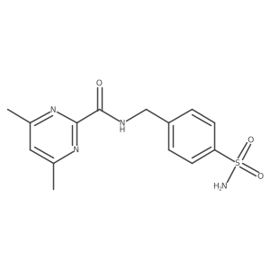 4,6-Dimethyl-N-[(4-sulfamoylphenyl)methyl]pyrimidine-2-carboxamide Structure