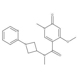 4-methoxy-N,1-dimethyl-6-oxo-N-[1-(pyridin-2-yl)azetidin-3-yl]-1,6-dihydropyridine-3-carboxamide结构式