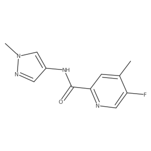 5-fluoro-4-methyl-N-(1-methyl-1H-pyrazol-4-yl)pyridine-2-carboxamide结构式