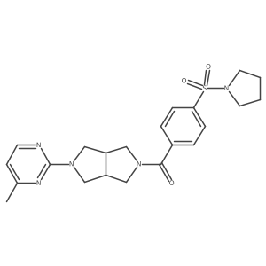 4-Methyl-2-{5-[4-(pyrrolidine-1-sulfonyl)benzoyl]-octahydropyrrolo[3,4-c]pyrrol-2-yl}pyrimidine Structure