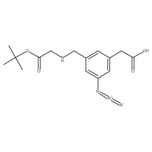 2-[3-Azido-5-({[2-(tert-butoxy)-2-oxoethyl]amino}methyl)phenyl]acetic acid结构式