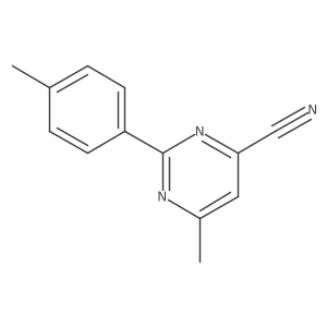 6-Methyl-2-(4-methylphenyl)pyrimidine-4-carbonitrile结构式