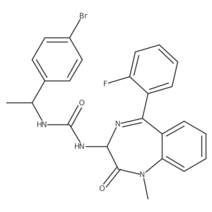 1-[1-(4-bromophenyl)ethyl]-3-[5-(2-fluorophenyl)-1-methyl-2-oxo-2,3-dihydro-1H-1,4-benzodiazepin-3-yl]urea Structure