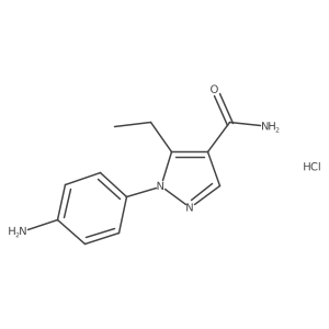 1-(4-aminophenyl)-5-ethyl-1H-pyrazole-4-carboxamide hydrochloride Structure