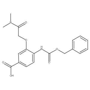 4-{[(Benzyloxy)carbonyl]amino}-3-[(dimethylcarbamoyl)methoxy]benzoic acid结构式