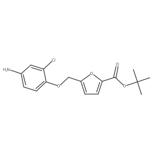 Tert-butyl 5-[(4-amino-2-chlorophenoxy)methyl]furan-2-carboxylate结构式