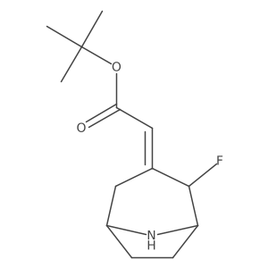 tert-butyl 2-[(3Z)-2-fluoro-8-azabicyclo[3.2.1]octan-3-ylidene]acetate结构式
