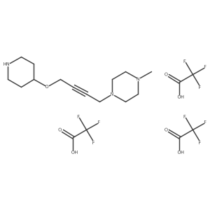 1-Methyl-4-[4-(piperidin-4-yloxy)but-2-yn-1-yl]piperazine; tris(trifluoroacetic acid)结构式