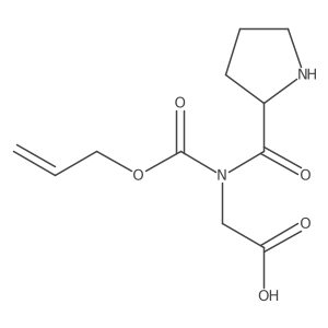 2-{N-[(prop-2-en-1-yloxy)carbonyl]-1-[(2S)-pyrrolidin-2-yl]formamido}acetic acid Structure
