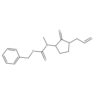 benzyl N-methyl-N-[2-oxo-1-(prop-2-en-1-yl)pyrrolidin-3-yl]carbamate结构式
