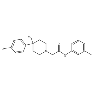 2-[4-(4-chlorophenyl)-4-hydroxypiperidin-1-yl]-N-(3-methylphenyl)acetamide结构式