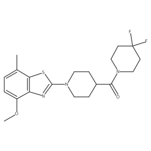 2-[4-(4,4-Difluoropiperidine-1-carbonyl)piperidin-1-yl]-4-methoxy-7-methyl-1,3-benzothiazole Structure