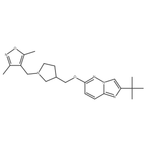 4-({3-[({2-Tert-butylimidazo[1,2-b]pyridazin-6-yl}oxy)methyl]pyrrolidin-1-yl}methyl)-3,5-dimethyl-1,2-oxazole结构式