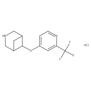 (1R,5S,6r)-6-{[2-(trifluoromethyl)pyridin-4-yl]oxy}-3-azabicyclo[3.1.1]heptane hydrochloride Structure
