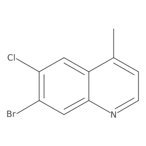 7-Bromo-6-chloro-4-methylquinoline Structure