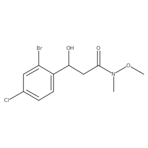 3-(2-Bromo-4-chlorophenyl)-3-hydroxy-N-methoxy-N-methylpropanamide Structure