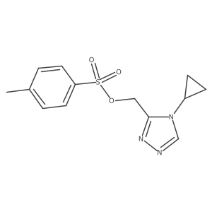 (4-cyclopropyl-4H-1,2,4-triazol-3-yl)methyl 4-methylbenzene-1-sulfonate结构式