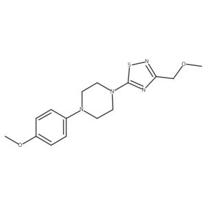 1-[3-(Methoxymethyl)-1,2,4-thiadiazol-5-yl]-4-(4-methoxyphenyl)piperazine Structure