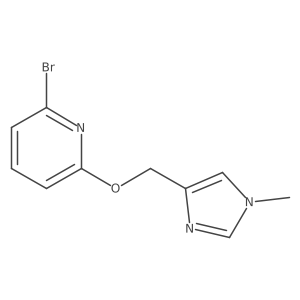 2-Bromo-6-[(1-methyl-1H-imidazol-4-yl)methoxy]pyridine结构式