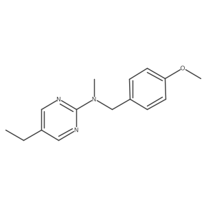 5-ethyl-N-[(4-methoxyphenyl)methyl]-N-methylpyrimidin-2-amine结构式