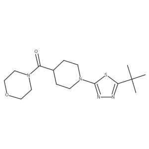 4-[1-(5-Tert-butyl-1,3,4-thiadiazol-2-yl)piperidine-4-carbonyl]morpholine结构式