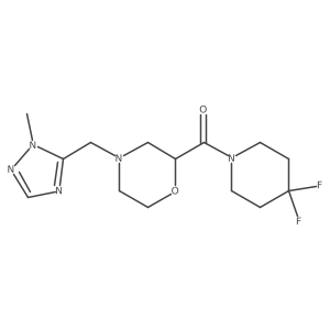 2-(4,4-difluoropiperidine-1-carbonyl)-4-[(1-methyl-1H-1,2,4-triazol-5-yl)methyl]morpholine结构式