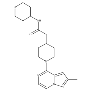 2-(1-{2-methylpyrazolo[1,5-a]pyrazin-4-yl}piperidin-4-yl)-N-(oxan-4-yl)acetamide结构式