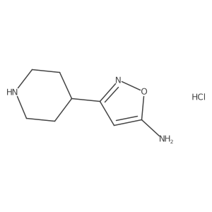 3-(Piperidin-4-yl)isoxazol-5-amine hydrochloride结构式