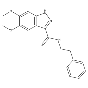 5,6-Dimethoxy-N-(2-phenylethyl)-1H-indazole-3-carboxamide结构式