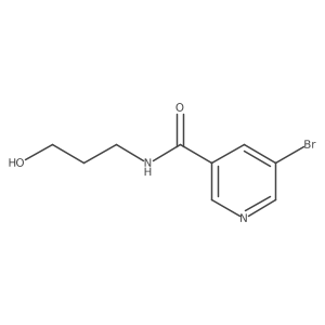 5-Bromo-N-(3-hydroxypropyl)-3-pyridinecarboxamide结构式