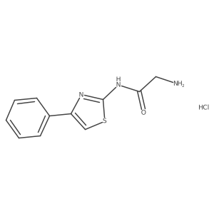 2-amino-N-(4-phenylthiazol-2-yl)acetamide hydrochloride Structure