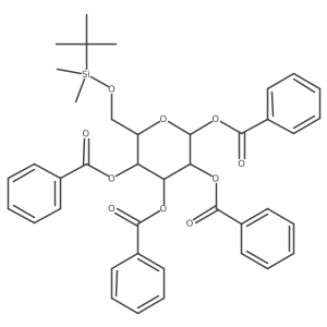 (3R,4S,5R,6R)-6-(((tert-Butyldimethylsilyl)oxy)methyl)tetrahydro-2H-pyran-2,3,4,5-tetrayl tetrabenzoate Structure